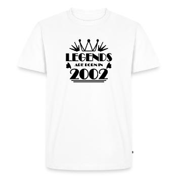 2002 - Born 2002 - Men's Premium Organic T-Shirt - white - Front - Nico (187cm)