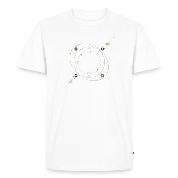 Gold Star Rings Jewelry - Men's Premium Organic T-Shirt - white - Front - Nico (187cm)