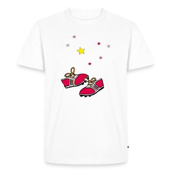 Chaussures de football, stars - T-shirt Premium bio Homme - blanc - Devant - Nico (187cm)