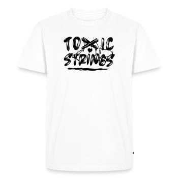 Toxic Strings - Men's Premium Organic T-Shirt - white - Front - Nico (187cm)
