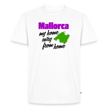 Majorque – ma deuxième maison - T-shirt Premium bio Homme - blanc - Devant - Nico (187cm)
