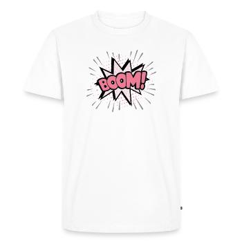 Boum rose - T-shirt Premium bio Homme - blanc - Devant - Nico (187cm)
