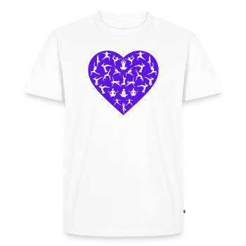Yoga Pose Love - Yoga Apparel - Men's Premium Organic T-Shirt - white - Front - Nico (187cm)