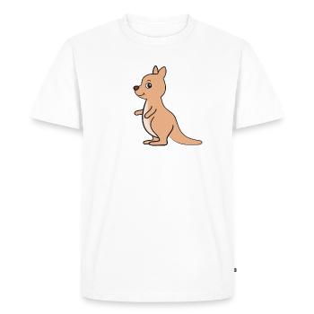 Kangourou - T-shirt Premium bio Homme - blanc - Devant - Nico (187cm)