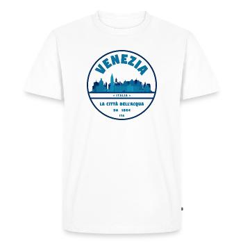Venezia Skyline Stamp - Men's Premium Organic T-Shirt - white - Front - Nico (187cm)