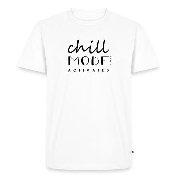 Chill Mode - Men's Premium Organic T-Shirt - white - Front - Nico (187cm)