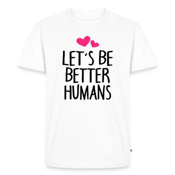 Homme Peuple Terre Dicton - T-shirt Premium bio Homme - blanc - Devant - Nico (187cm)