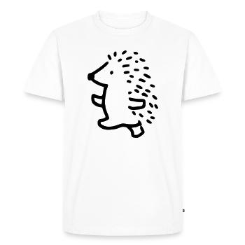 Hérisson - T-shirt Premium bio Homme - blanc - Devant - Nico (187cm)