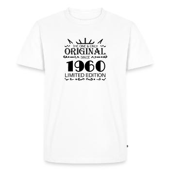 1960 - Année de construction 1960 - Né en 1960 - T-shirt Premium bio Homme - blanc - Devant - Nico (187cm)