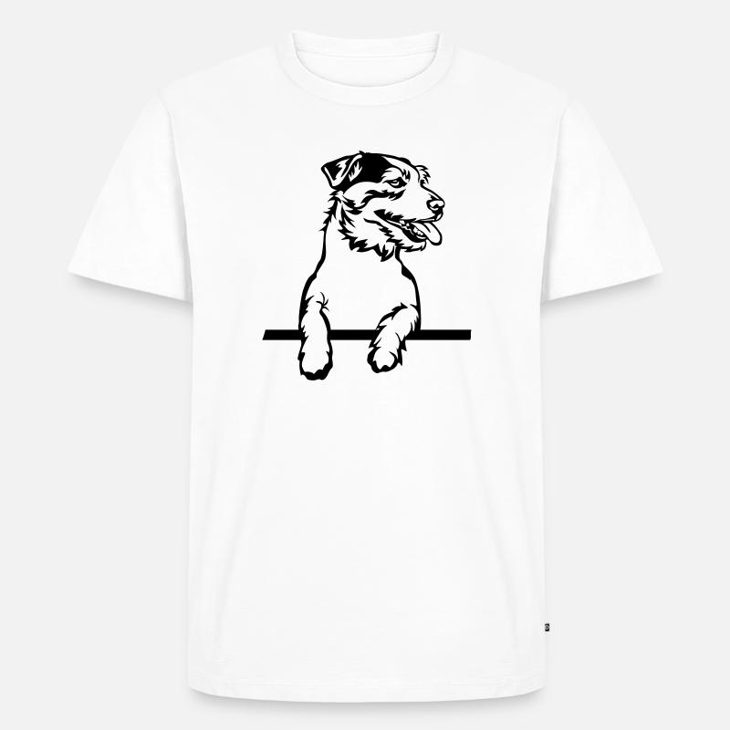 Jack Russell Terrier - Männer Premium Bio T-Shirt - Weiß