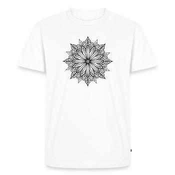 Mandala - Men's Premium Organic T-Shirt - white - Front - Nico (187cm)