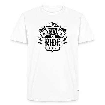 J’adore rouler - T-shirt Premium bio Homme - blanc - Devant - Nico (187cm)