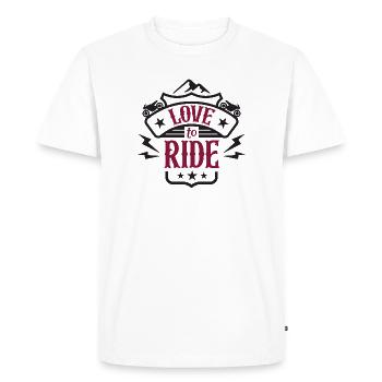 J’adore rouler - T-shirt Premium bio Homme - blanc - Devant - Nico (187cm)