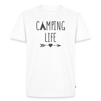 Camping Life - Men's Premium Organic T-Shirt - white - Front - Nico (187cm)
