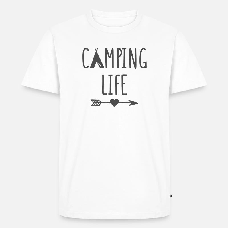 Campingleben - Männer Premium Bio T-Shirt - Weiß