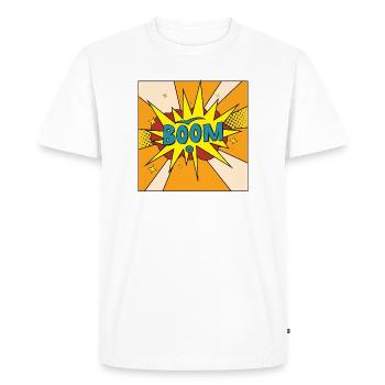 Boom Comic Explosion Style - T-shirt Premium bio Homme - blanc - Devant - Nico (187cm)