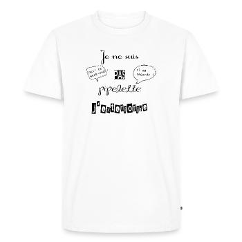 J'exteriorise - T-shirt Premium bio Homme - blanc - Devant - Nico (187cm)