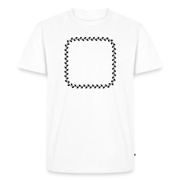 Feuille de cadre - T-shirt Premium bio Homme - blanc - Devant - Nico (187cm)
