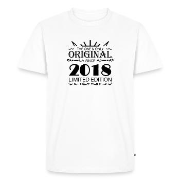 2018 - Year of construction 2018 - Vintage 2018 - Men's Premium Organic T-Shirt - white - Front - Nico (187cm)