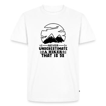 Mountain Wanderer 52e anniversaire 52 ans cadeau - T-shirt Premium bio Homme - blanc - Devant - Nico (187cm)