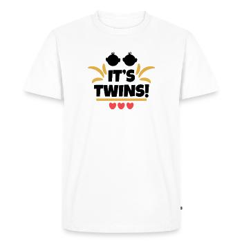 Heart Family Pregnant Pregnancy Statement - Men's Premium Organic T-Shirt - white - Front - Nico (187cm)