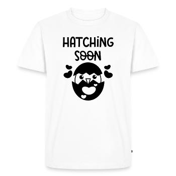 Né Bébé Ventre Enceinte Déclaration Parents Coeur - T-shirt Premium bio Homme - blanc - Devant - Nico (187cm)