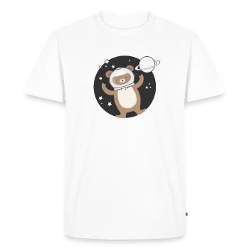 Mignon Astronaute Bear dans le style comique - T-shirt Premium bio Homme - blanc - Devant - Nico (187cm)