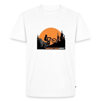 Mountain bike - Men's Premium Organic T-Shirt - white - Front - Nico (187cm)