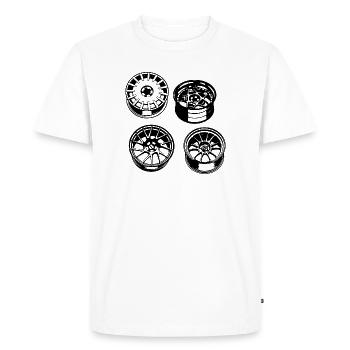 Jantes - T-shirt Premium bio Homme - blanc - Devant - Nico (187cm)