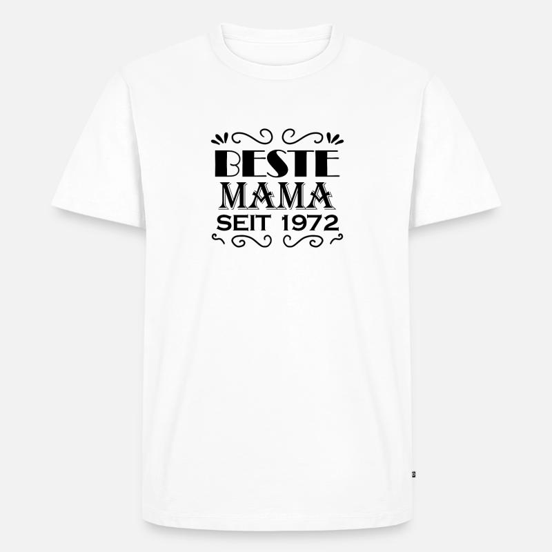 Beste Mama seit 1972 - Männer Premium Bio T-Shirt - Weiß