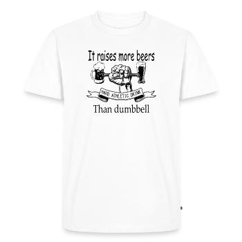 HARD ATHLETIC DRINK, it's not easy as a sport - Men's Premium Organic T-Shirt - white - Front - Nico (187cm)