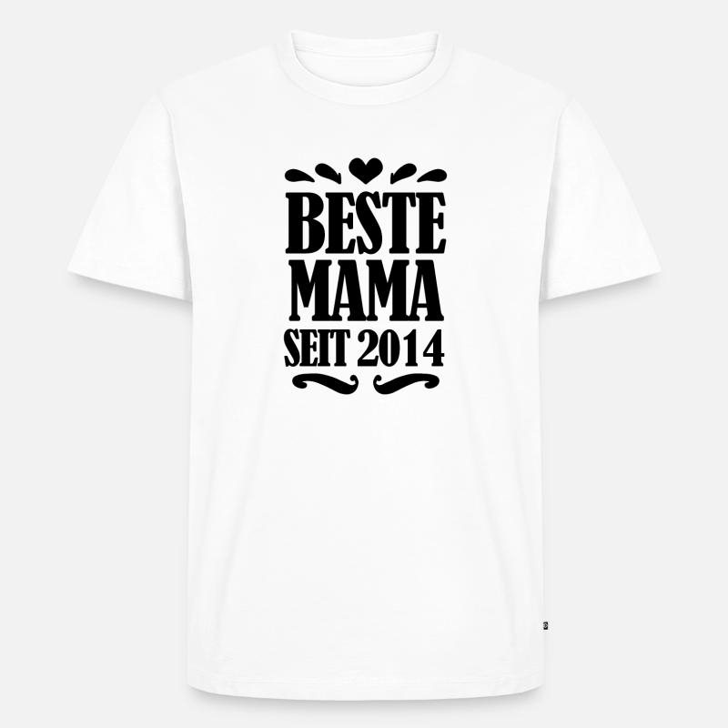 Beste Mama seit 2014 - Männer Premium Bio T-Shirt - Weiß