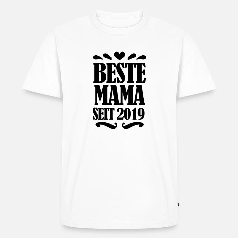 Beste Mama seit 2019 - Männer Premium Bio T-Shirt - Weiß