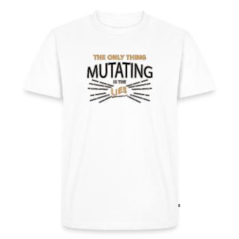 Spruch - Männer Premium Bio T-Shirt - Weiß - Vorne - Nico (187cm)