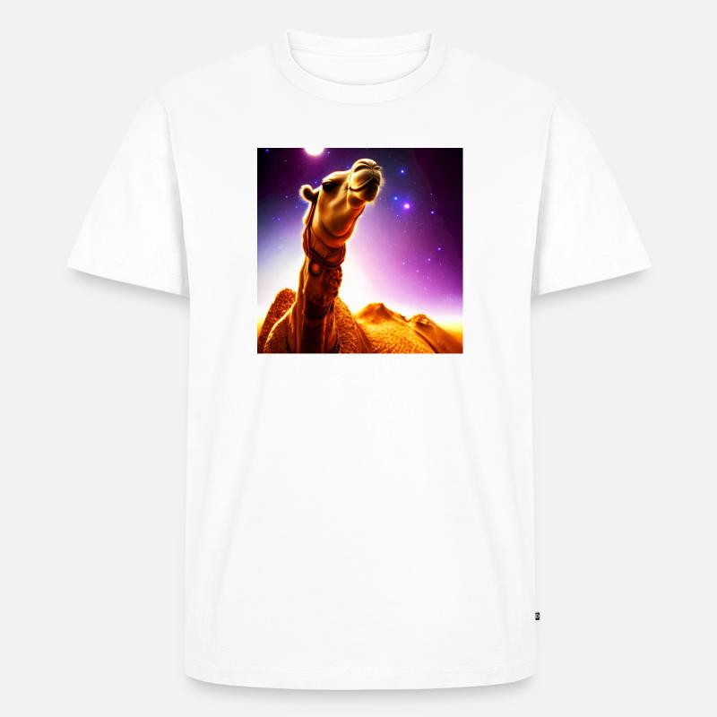 Dromedar Kamel - Wüstenschiff - Männer Premium Bio T-Shirt - Weiß