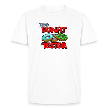 Testeur Pro Donut - T-shirt Premium bio Homme - blanc - Devant - Nico (187cm)