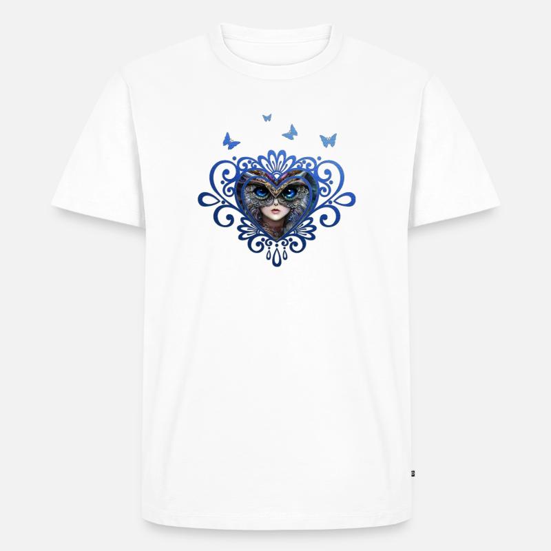 Eulenmädchen der Waldverteidiger - Männer Premium Bio T-Shirt - Weiß