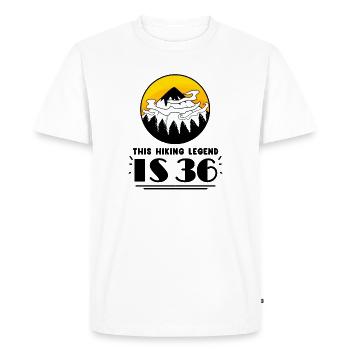 36th birthday hiker 36 years old mountain hiking - Men's Premium Organic T-Shirt - white - Front - Nico (187cm)