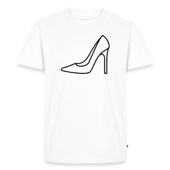 High Heel Icon Chaussure Femmes Femmes Contour Personnalisable - T-shirt Premium bio Homme - blanc - Devant - Nico (187cm)