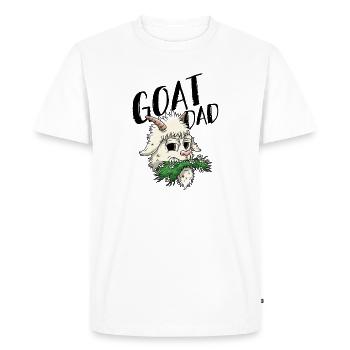 Goats Papa - Men's Premium Organic T-Shirt - white - Front - Nico (187cm)