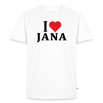 t-shirt I love Jana t-shirt gift idea - Men's Premium Organic T-Shirt - white - Front - Nico (187cm)