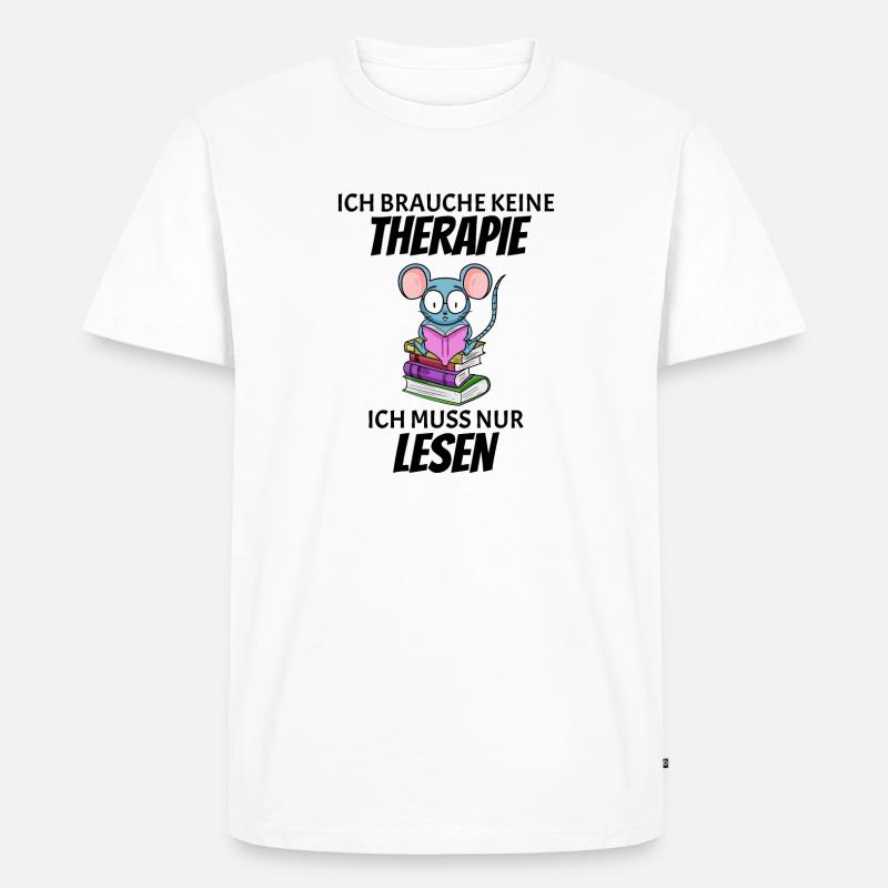 Lesen Buch Bücher Leser Geschenk - Männer Premium Bio T-Shirt - Weiß