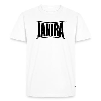 Janira t-shirt gift t-shirt - Men's Premium Organic T-Shirt - white - Front - Nico (187cm)