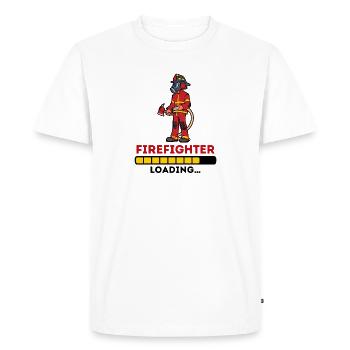 Déclaration de tuyau d’incendie de la brigade des pompiers Lifesaver - T-shirt Premium bio Homme - blanc - Devant - Nico (187cm)