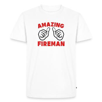 Professional fire brigade fire protection fire brigade statement - Men's Premium Organic T-Shirt - white - Front - Nico (187cm)