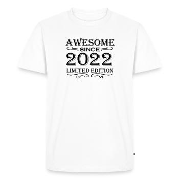 2022 - Vintage 2022 - Men's Premium Organic T-Shirt - white - Front - Nico (187cm)