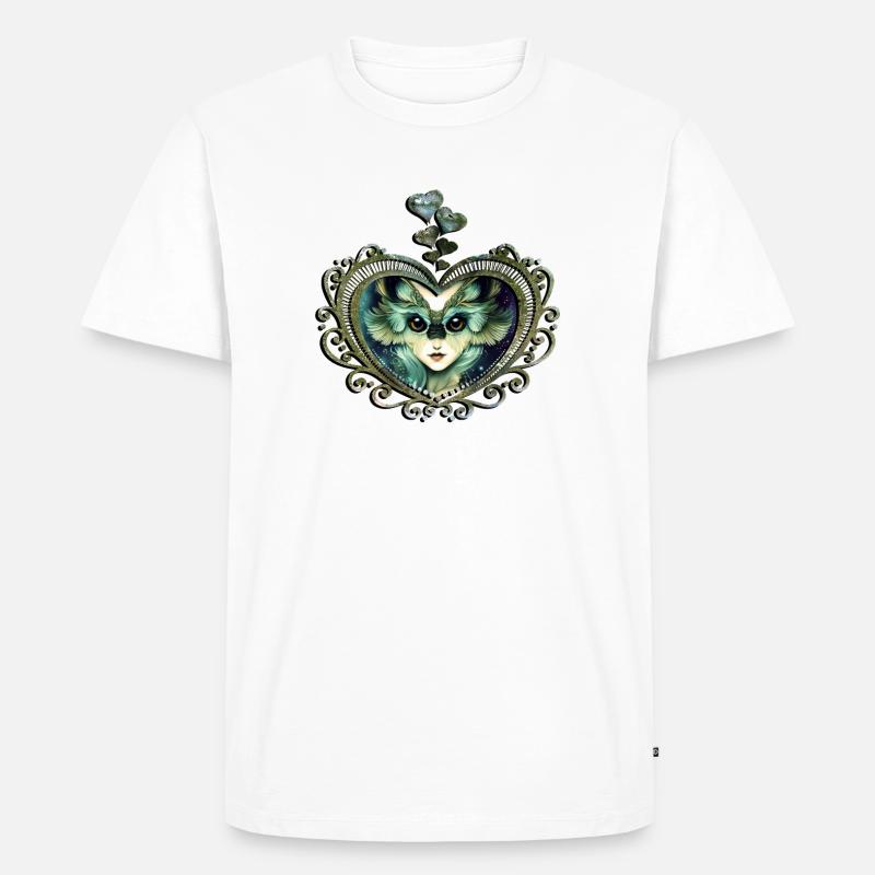 Das weise und wunderbare Eulenmädchen - Männer Premium Bio T-Shirt - Weiß