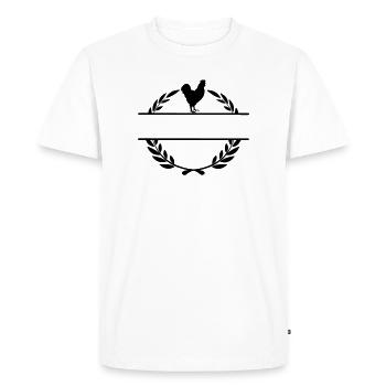 Fier du poulet fermier - T-shirt Premium bio Homme - blanc - Devant - Nico (187cm)