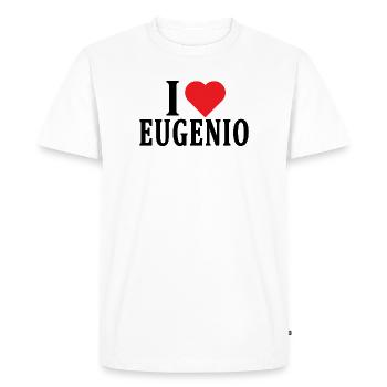 t-shirt I love Eugenio t-shirt gift idea - Men's Premium Organic T-Shirt - white - Front - Nico (187cm)
