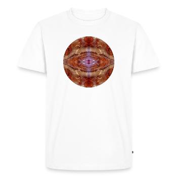 Nature Mandala Jordanie, Petra - T-shirt Premium bio Homme - blanc - Devant - Nico (187cm)